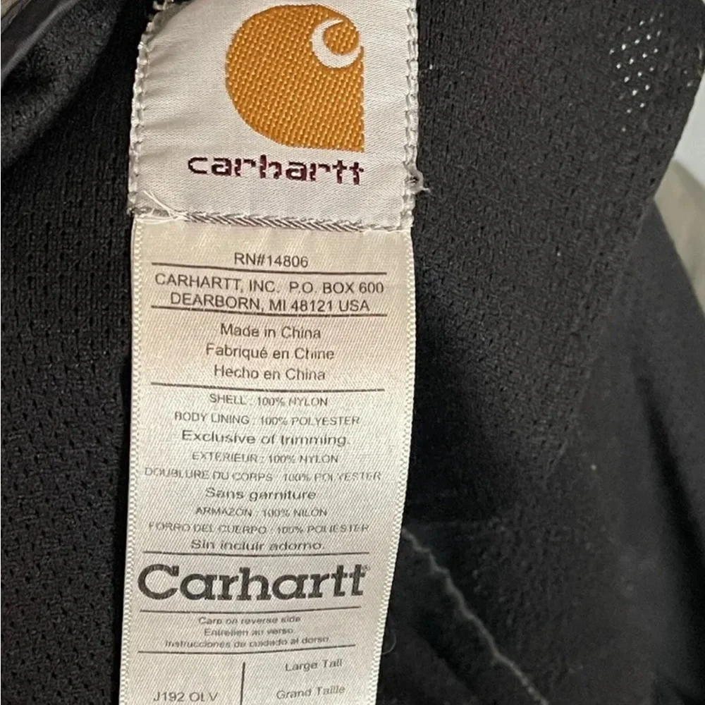 SIZE Large Tall‎ Carhartt J192 Soft-Shell Detroit Utility Jacket Olive